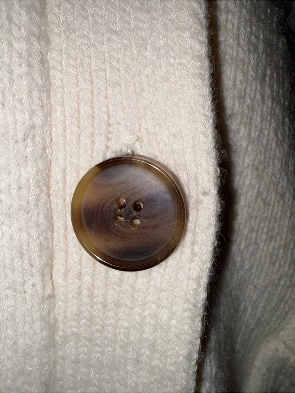 Ann Taylor Cream Longline Button Cardigan with Pockets - Picture 3 of 7